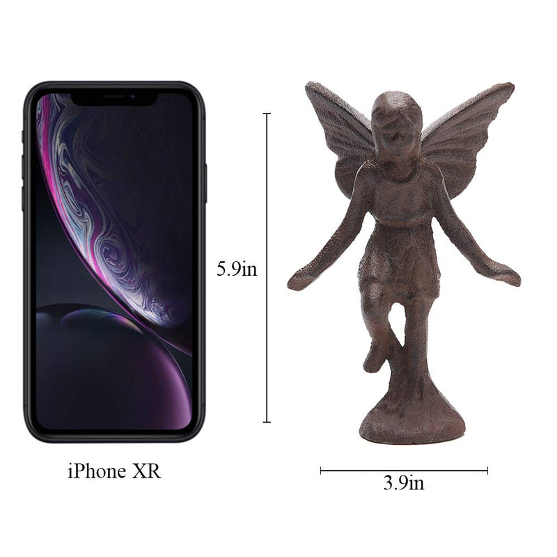 BRASSTAR Cast Iron Fairy Statue Collection Garden Home Office Desk Fairy Tale Decor Elf Angel Figurine PTWQ010