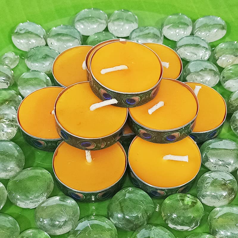 Charanam Tea Light Aroma Candle 20 Pcs Pack - Vanilla (Pack of 3)