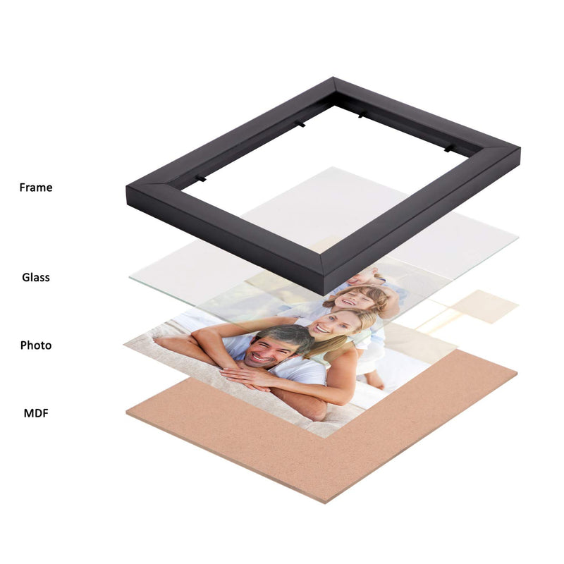 Amazon Brand - Solimo Brown Collage Set of 14 Photo Frames ( 4 X 6 Inch-6, 6 X 8 Inch-6 & 8 X 10 Inch - 2)