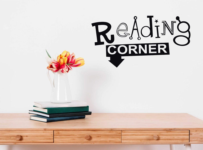 WALLSTICKY Reading Corner Wall Stickers for Childrens Study Room, Library, Schools, Office Small Wall Decoration