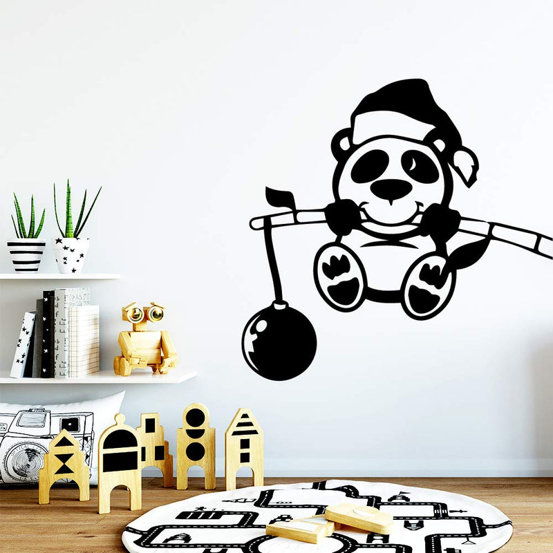 GADGETS WRAP Wall Decal Vinyl Sticker Cartoon Panda for Office Home Wall Decoration