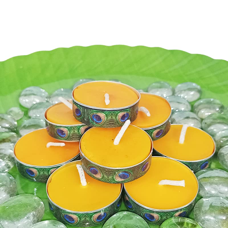 Charanam Tea Light Aroma Candle 20 Pcs Pack - Vanilla (Pack of 3)