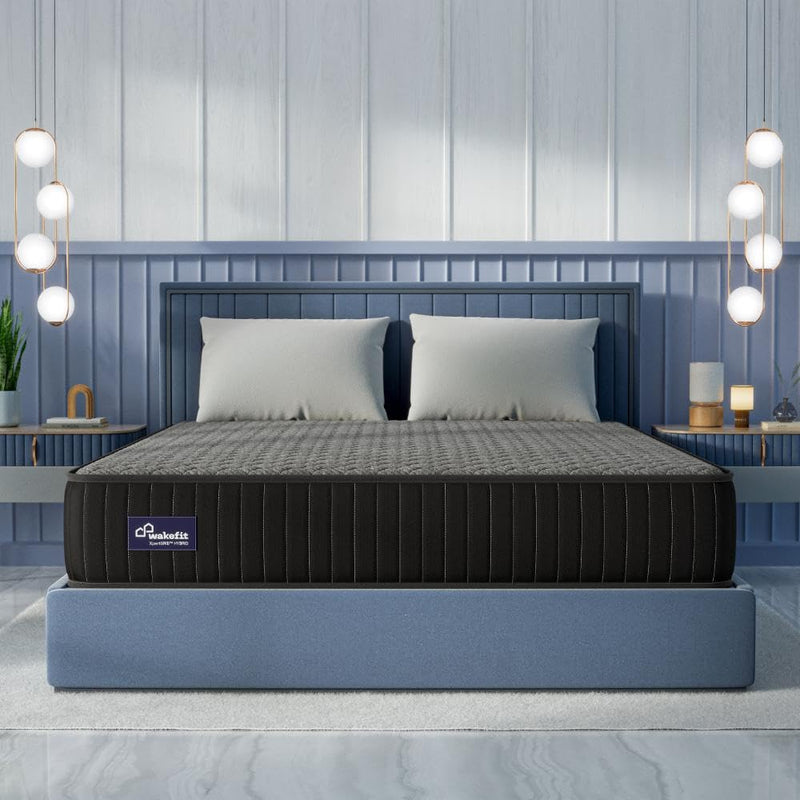 Wakefit Mattress | 10 Year Warranty | XpertGRID Hybrid Pocket Spring Mattress | Queen Mattress, 10-Inch Queen Size Mattress (78x60x10 Inches, 3300+ Air Channels, Premium Quilted Fabric, Black)