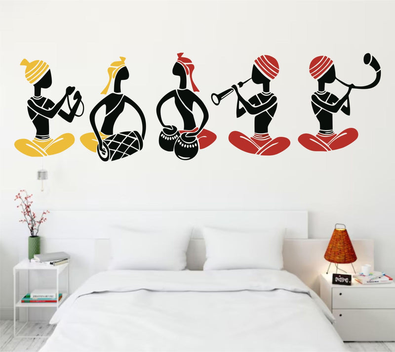 Wall Attraction™ Kokopeli Musical Group Wall Stickers & Murals Size - 119x35cm MD212_S