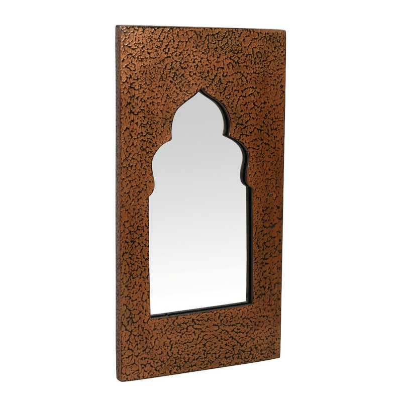 CRAFT MITRA Wooden Rectangular Wall Mirror for Entryways, Washrooms, Living Rooms, Door, Bedroom, Home Gym and More (Golden)