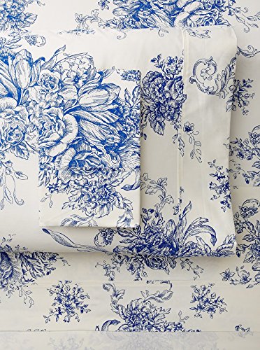 Melange Home 189755 Mélange Home, Navy Toile, King Sheet Set