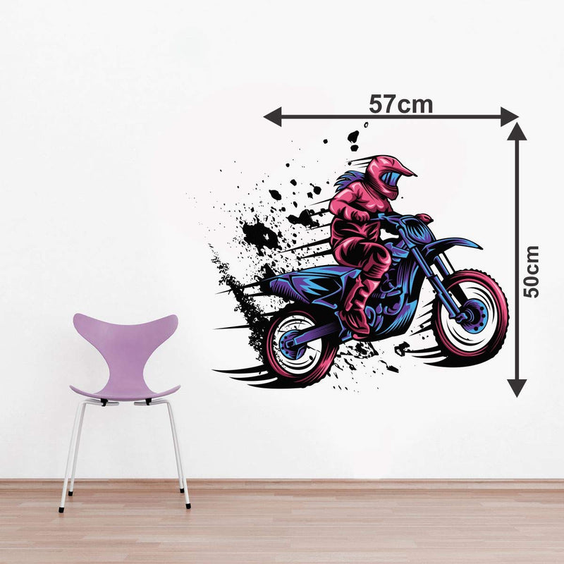 VCREATE DECOR Bike Wall Sticker & Dceal (PVC Vinyl,Size-58 CM X 50 CM)