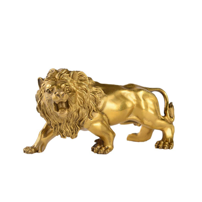 Chinese Fengshui Handmade Brass Magical and Noble Lion Statue Home Decor Housewarming Gift