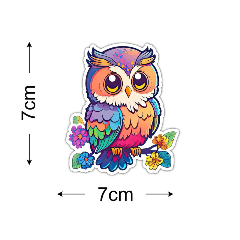 Simply Adbhut Multicolor Cute Owls - Combo Pack of 6 Fridge Magnets