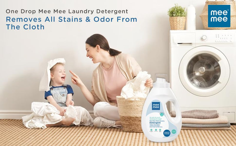 Mee Mee Baby Anti-Bacterial Liquid Laundry Detergent, Hypoallergenic Free, Food Grade, Ph balanced (Bottle, 1.5 Litre)