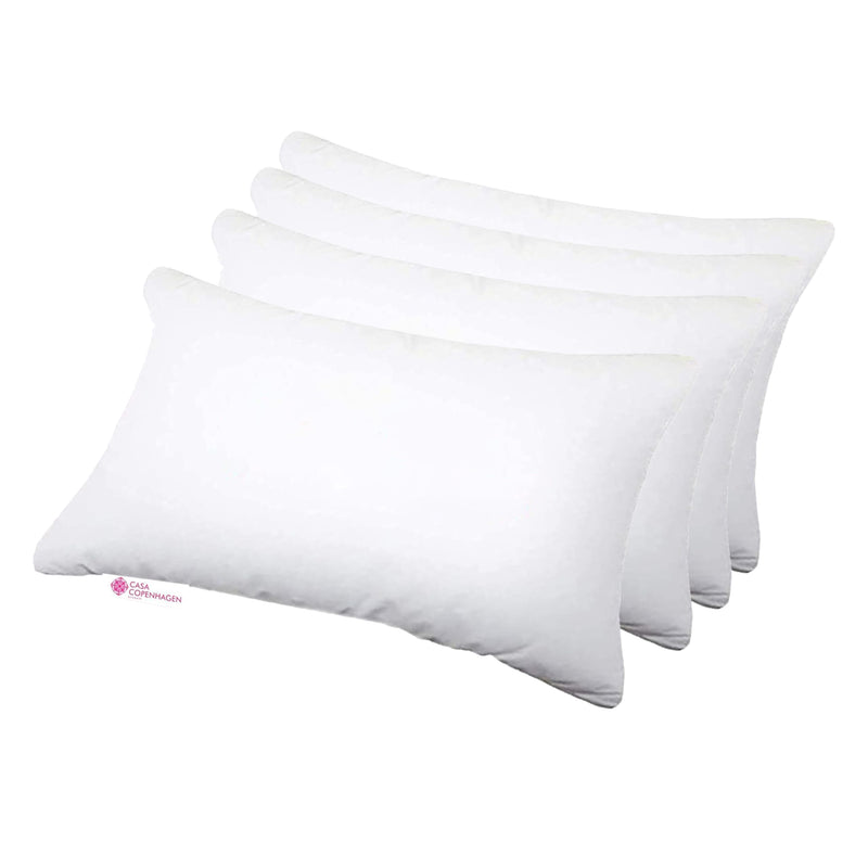 Casa Copenhagen Premium Soft Pillows Fillers/Inserts Pack of 4 (17X27 inch) - Cat White