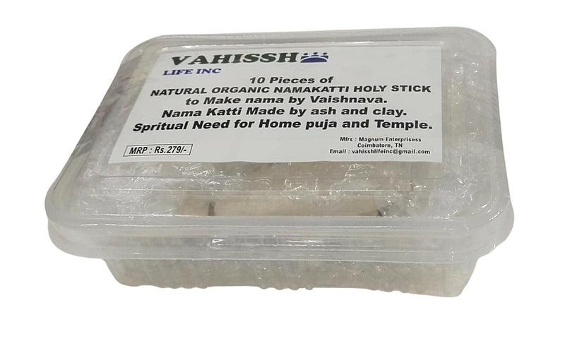 Srichurnam Thiruman Stick, 10 Pieces (250gm) of Namakatti Holy White Stick to Make nama by Vaishnava. Naama Katti