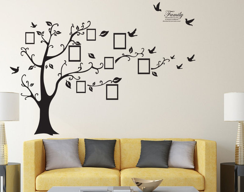 Wallstick 'Family Photo Tree' Wall Sticker (Vinyl, 49 cm x 4 cm x 4 cm)