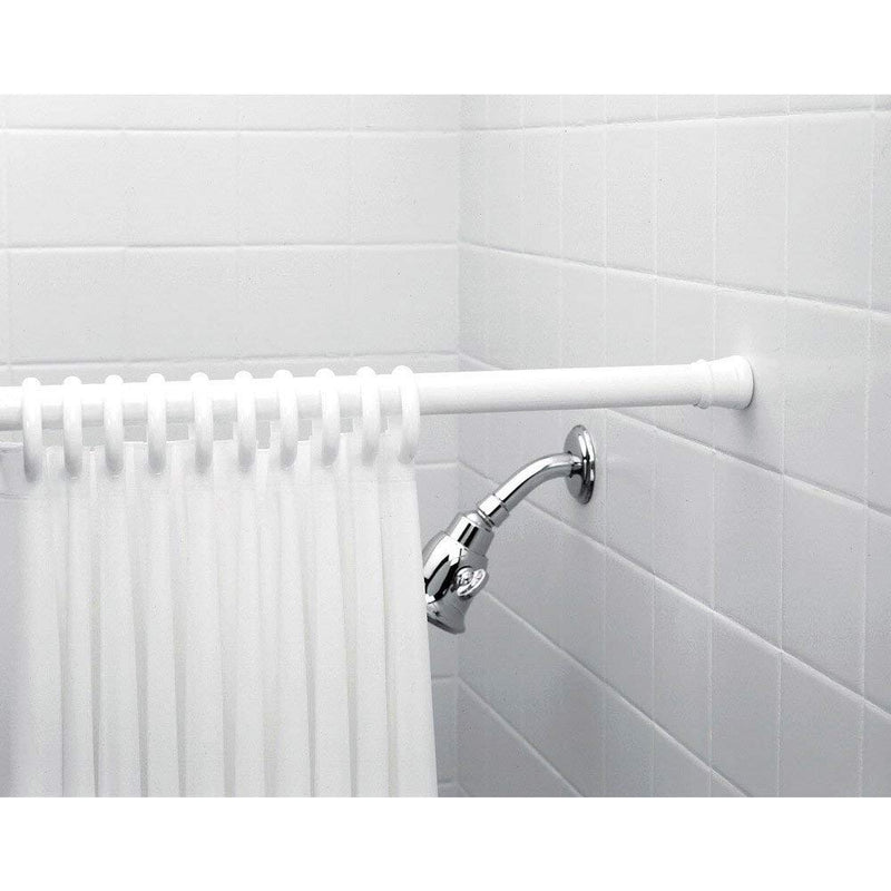 Freelance Aluminium Shower Curtain Expandable, Extendable, Adjustable, Spring, Tension Pole Heavy Duty Rod, 43"-76" White, 1.57 Centimeters