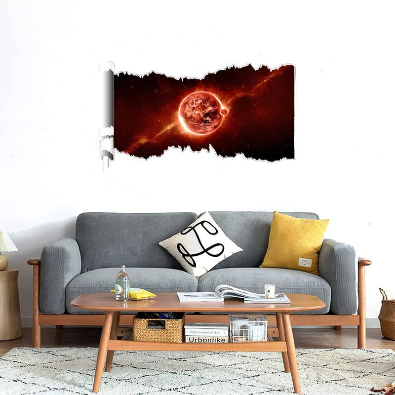 GADGETS WRAP Printed Wall Decal Sticker Scratched Paper Style Wall Decal (90cm x 50cm) - Two Fired Planets