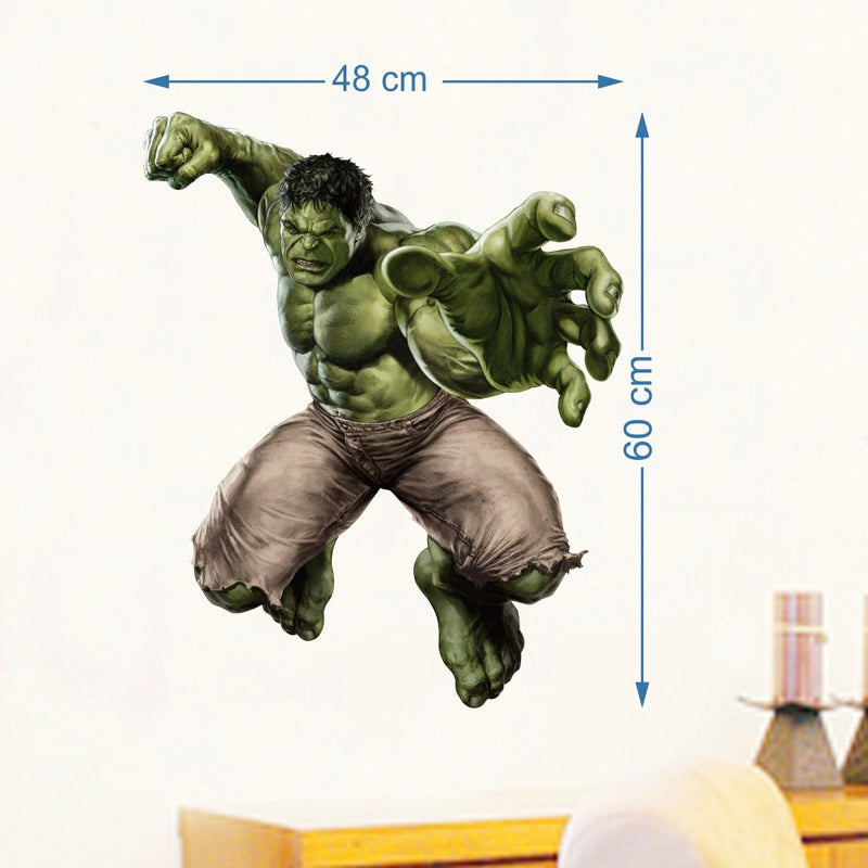 Walltech Hulk Superhero Wall Sticker| Beautiful Design Wall Decoration Sticker