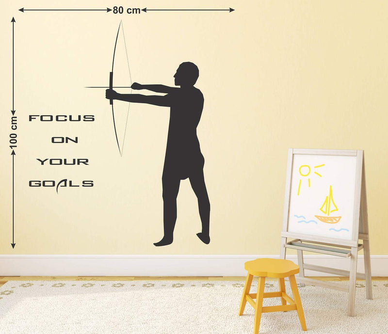 Tuffuk Focus On Goals Large Vinyl Wallstickers for Home Decorations(80 cm x 100 cm)5TZ244