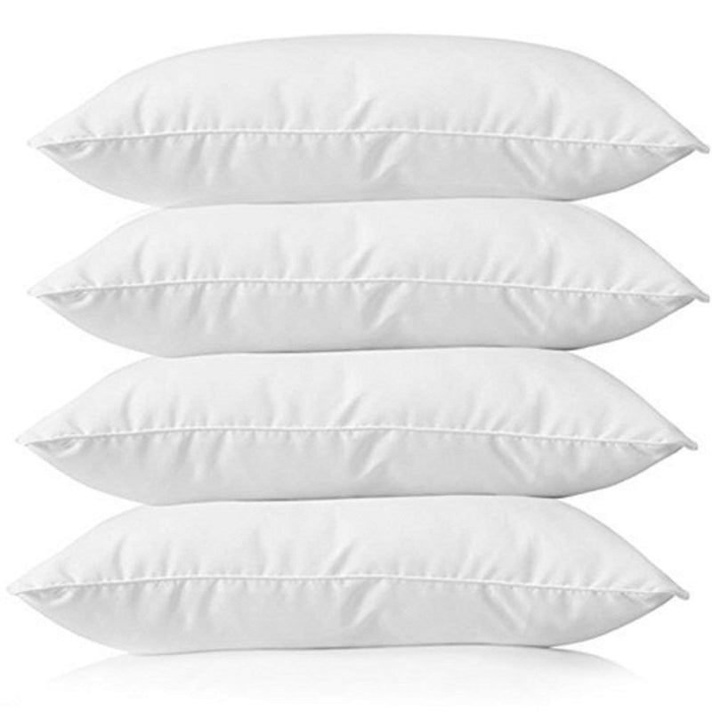 Kuber Industries Luxurious 4 Piece Microfibre Pillow Filler - 17"x27", White - CTKTC022195