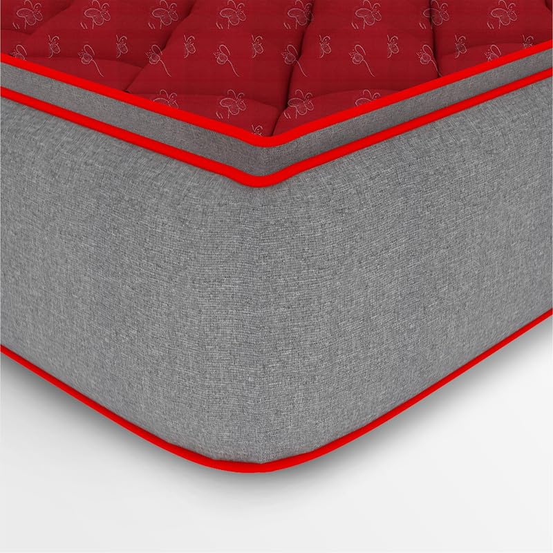 Coirfit LUXURINO 6 Inch Bonnell Spring Mattress | ISPT Tech. | for Firm Support | Hotel Like Bounce | No Motion Transfer | Orthopedic Comfort | with 7 Year Warranty (L X W : 78X66), Red