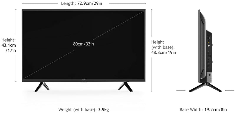 Acer 80 cm (32 inches) P series HD Ready Android Smart LED TV AR32AP2841HD (Black) (2021 Model)