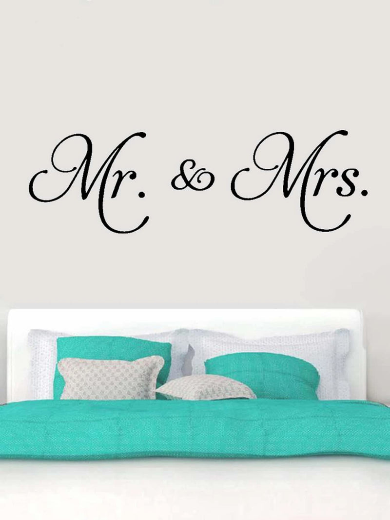 GADGETS WRAP Wall Decal Vinyl Sticker for Home Office Room Decoration 1pc Letter Graphic Wall Sticker Mr. & Mrs.