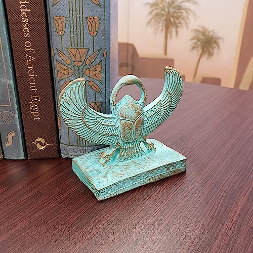 Discoveries Egyptian Imports Made in Egypt - Winged Scarab Statue - Patina Finish - 3 Inches