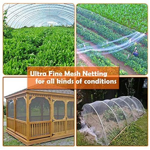 Anaya Mosquito Net Mosquito Netting - Bug Insect Bird Net Barrier - Mesh Netting White - 10 ft x 20 ft (NEW-DIV-060)