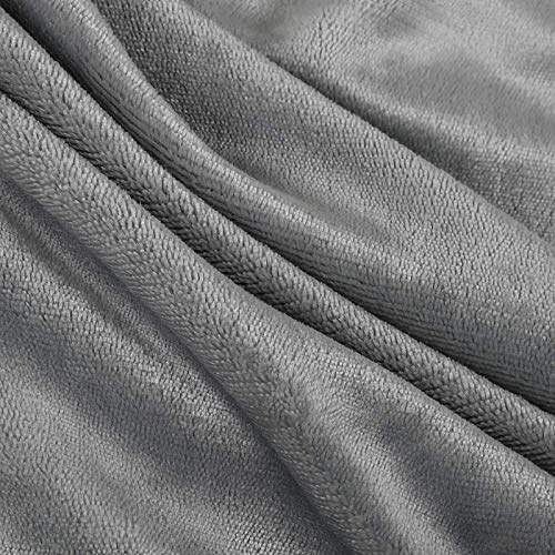 BSB HOME Flannel 40 x 50 Inches Blanket, Grey, 1 Piece(Skin Friendly)