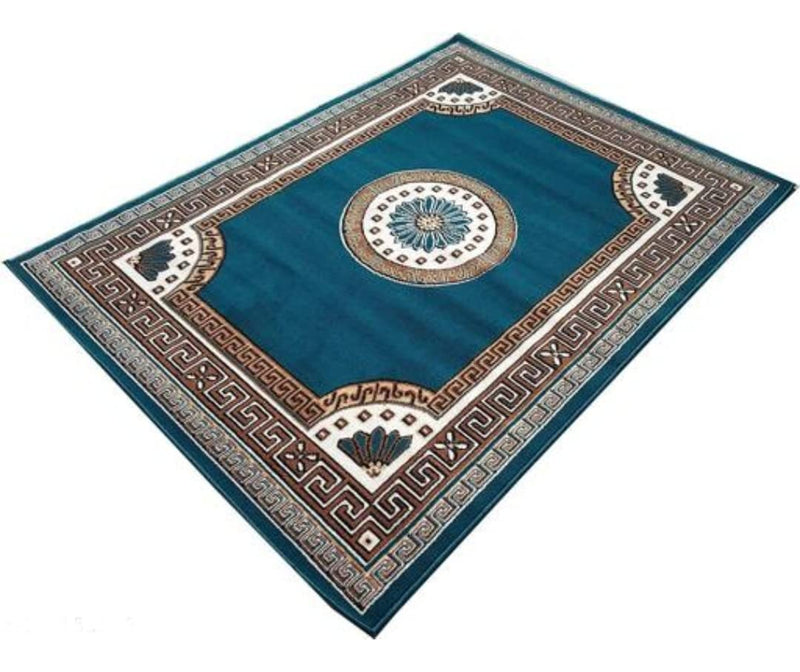 CHOUDHARY CARPET Home Decore - 5x7 Feet Persian Acrylic rectangular Carpet for Your Living Room & Drawing Room (150X200CM Blue Colour)