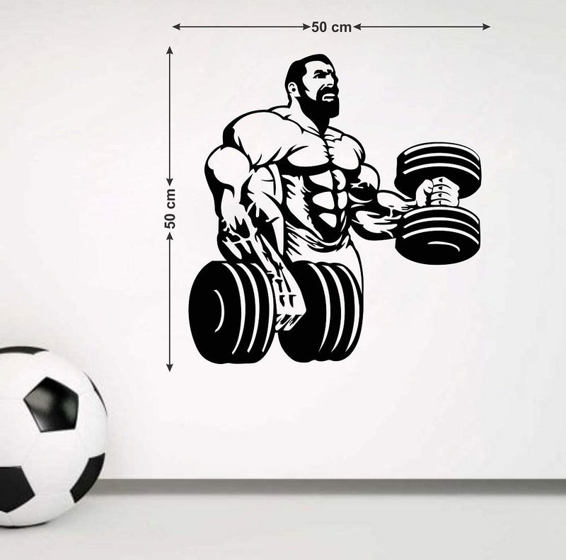 Tuffuk Gym Boy Large Vinyl Wallstickers for Home Decorations(50 cm x 50 cm)4TZ292