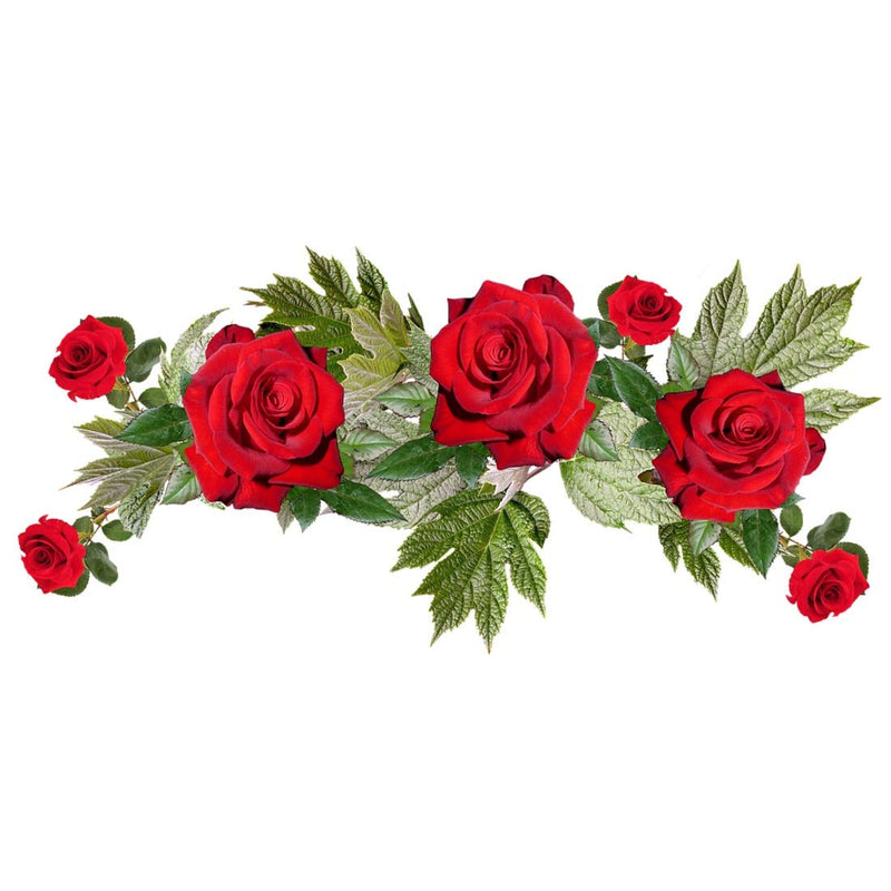 Tuffuk Red Roses Large Vinyl Wallstickers for Home Decorations(30 cm x 70 cm)4TZ304