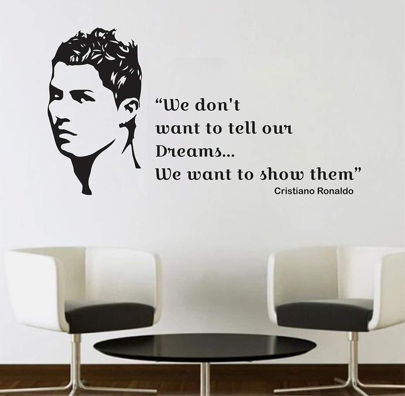 LANSTICK Quote with Ronaldo Sticker for Wall Decoration