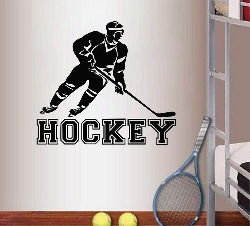 Tuffuk Hockey Player Large Vinyl Wallstickers for Home Decorations(70 cm x 60 cm)5TZ278