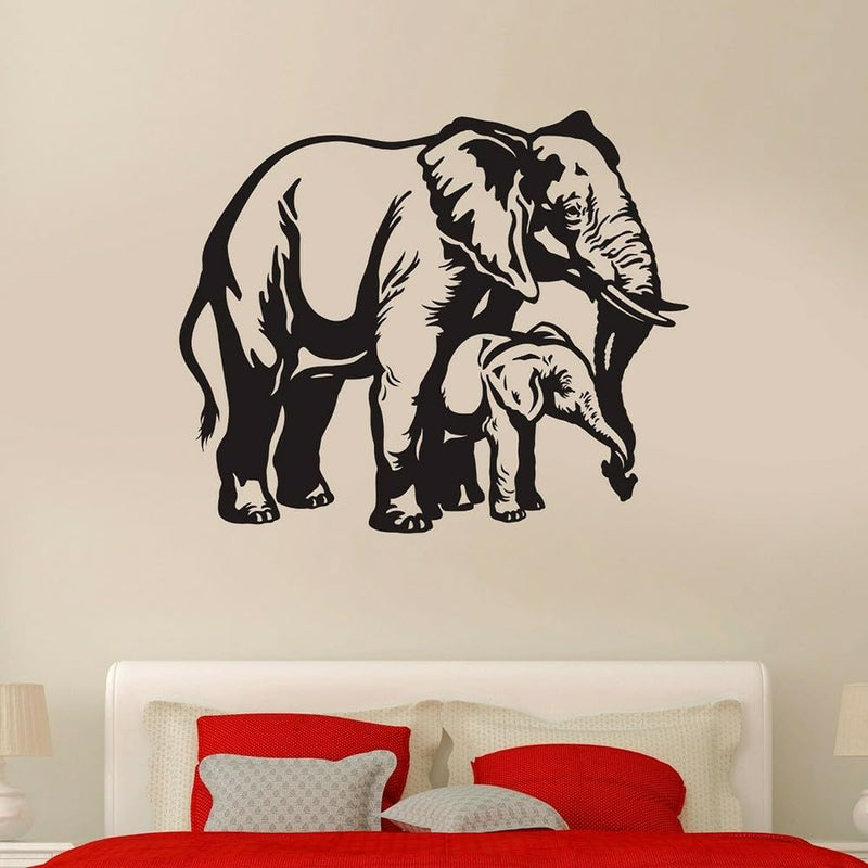 GADGETS WRAP Vinyl Africa Animals Wall Decal Elephants Animal India Africa Savanna Wall Sticker