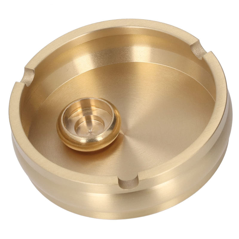 Brass Ashtray, Modern Style Brass Cigar Ashtray Easy Cleaning Portable for Home Office Desk Decoration