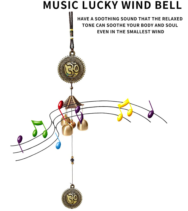 Synlark Metal Wind Chimes for Home Balcony Garden Positive Energy, Home Decor Hanging Long Brass Bells with Good Sound