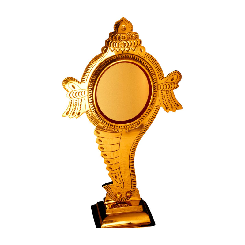 Aranmula Kannadi Shankh Peedom Kannadi Brass Metal Mirror