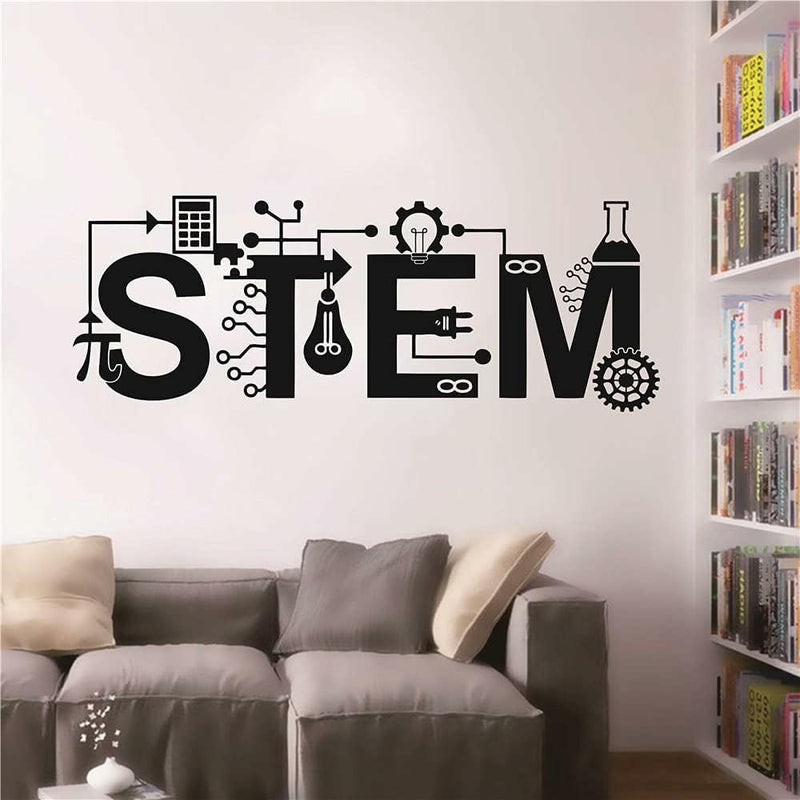 GADGETS WRAP STEM Technology Wall Art Sticker for Classroom Laboratory,Science Math Education Wall Decal School Bedroom Wall