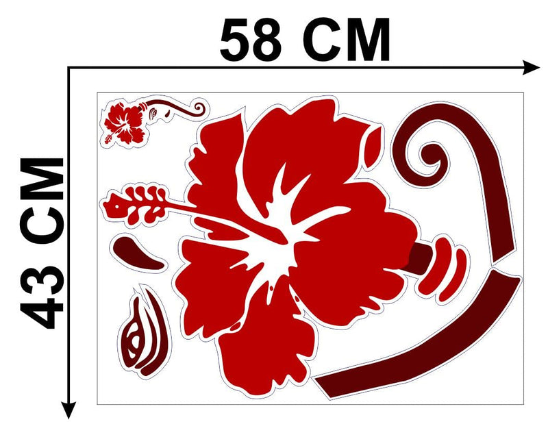 Delight Art Flower with Ganesh Wall Sticker Size - (40 * 90) cm Model id - (DAMC00327L)