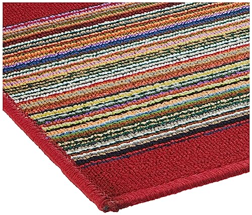 Amazon Brand - Solimo Premium Polypropylene Home Decor Doormats (Pack of 2, Purple & Red), Rectangular, 58 x 38 cm