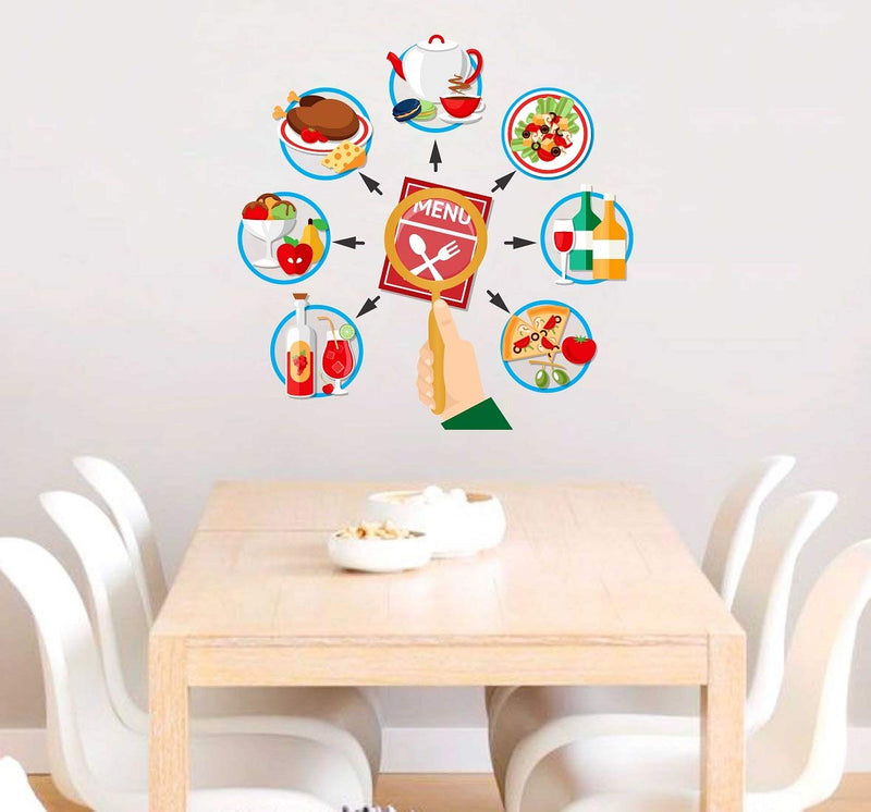 Tuffuk Food Menu Large Vinyl Wallstickers for Home Decorations(50 cm x 50 cm)4TZ196