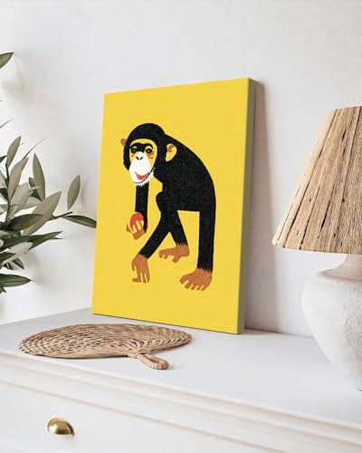 GADGETS WRAP Canvas Gallery Wrap Framed for Home Office Studio Living Room Decoration (9x11inch) - Monkey (4)