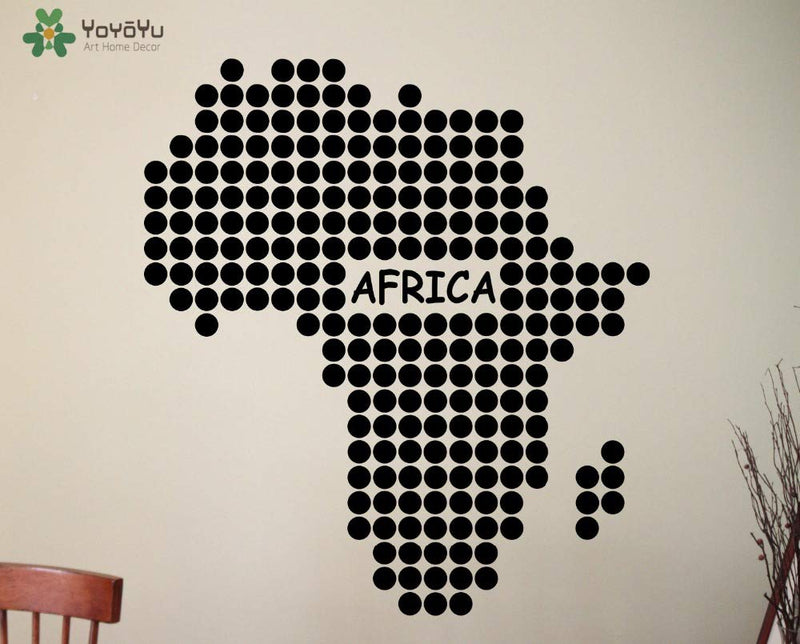 GADGETS WRAP Wall Decal Vinyl Sticker Africa Map for Office Home Wall Decoration