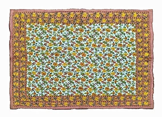 Click Tick Reversible Jaipuri razai for Winter Single Double Bed Pure Cotton Jaipuri razai for Winter Printed (Mugal, Single(2.16L x 1.4W))