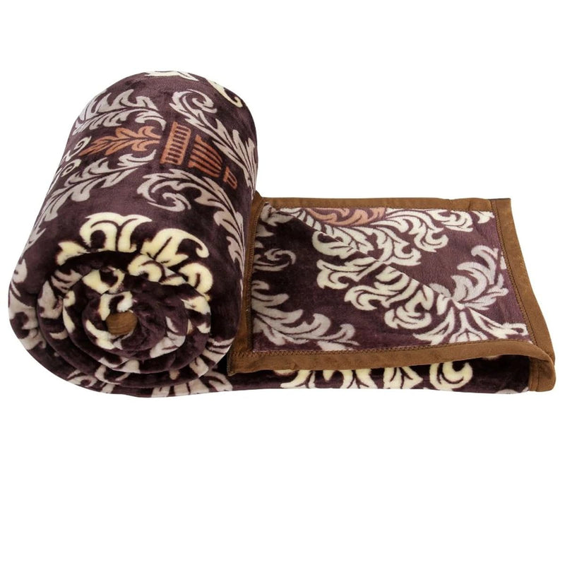 Signature Super Soft Flannel AC Blanket 380 GSM (Floral, Single)