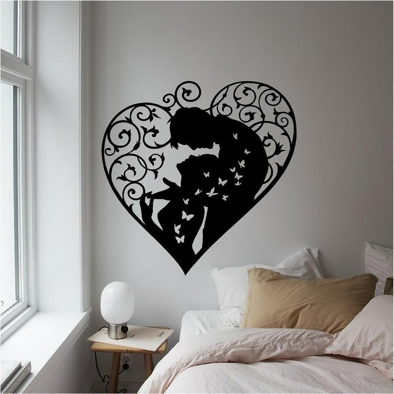 GADGETS WRAP Vinyl Love Wall Decal Couple Silhouette Love Wall Sticker