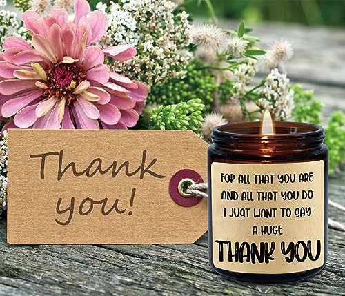 Arhalulu Thank You Candle Gifts for Women Men, Gifts for Thanksgiving Day Mother's Day, Vanilla Scented Candles Warm Gift for Mom, Appreciation Gift Funny Gift for Women Men Family Friend Coworkers