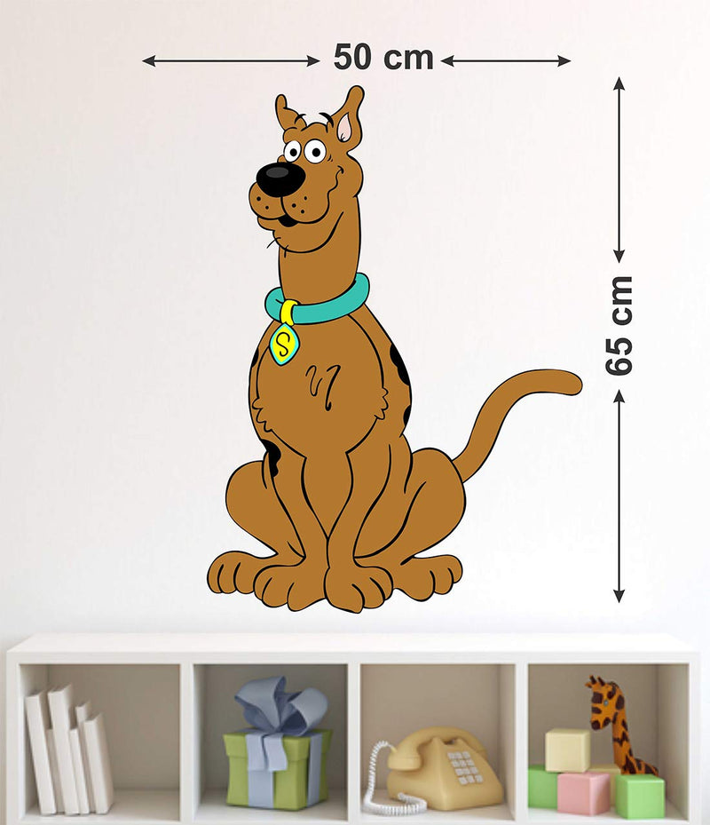 HAPPYSTICKY Scooby Doo Large Vinyl Wallsticker for Home Decoration (50 cm x 65 cm) 57-HAP-LM-2043