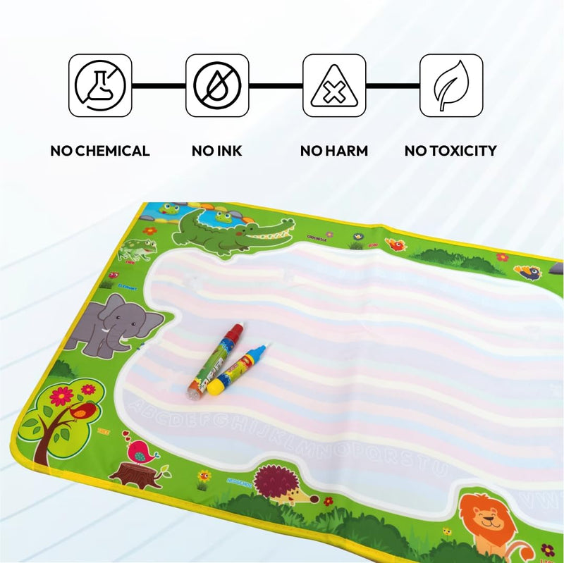 ESnipe Mart Polyester Water Doodle Mat For Kids - Combo Of 3Pcs,Gift For 3 Year Old Girl|Gifts For Girls Age 6-7|Toys For 1 Year Old Boy|Toys For 4 Year Old Girl|Water Drawing Mat For Kids|Magic Pen