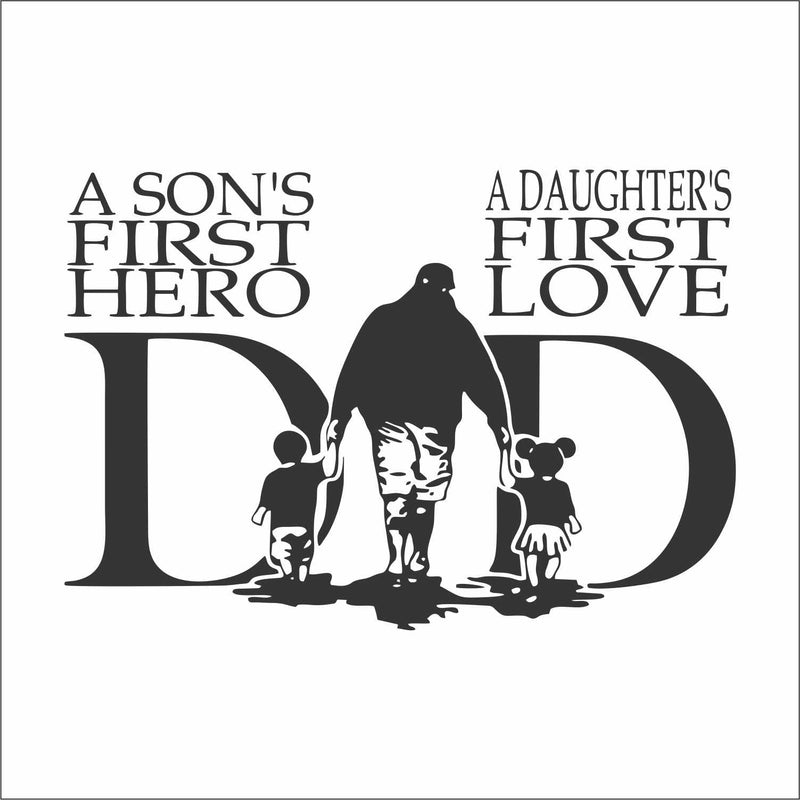 Wall Attraction™ Mom Dad Love Quote Wall Stickers & Murals Size - 58x40cm MD117_S